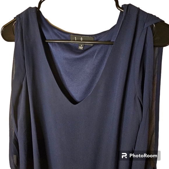 Lulus Shifting Dears Navy Blue Long Sleeve Dress Small - Picture 6 of 10